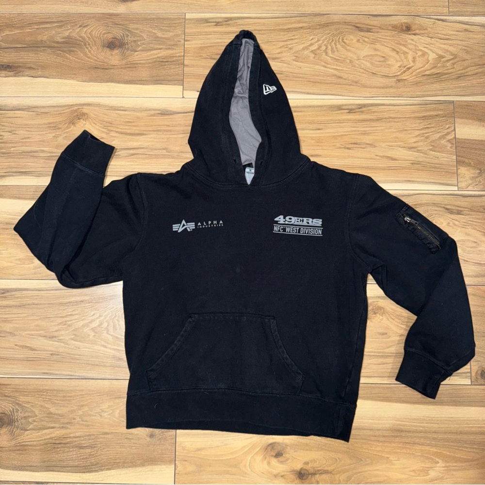Alpha industries Hoodie San Francisco 49ers Pre Shrunk S Pullover *no drawstring